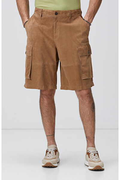 Network Camel Deri Chino Şort