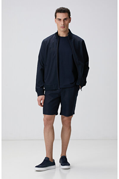 Network İndigo Keten Chino Şort