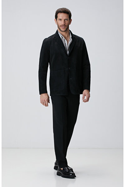 Network Siyah Beyaz Keten Gömlek