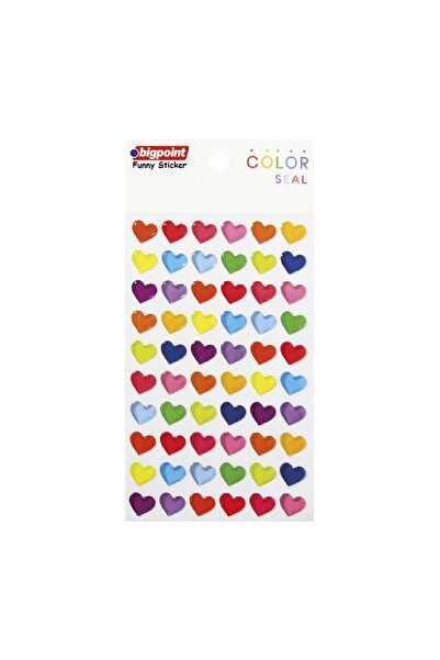 Bigpoint Autocolant Inimi colorate x 15 bucăți