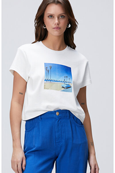 Network Kırık Beyaz T-shirt