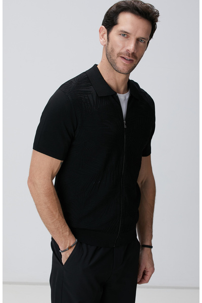 Network Siyah Triko Gömlek