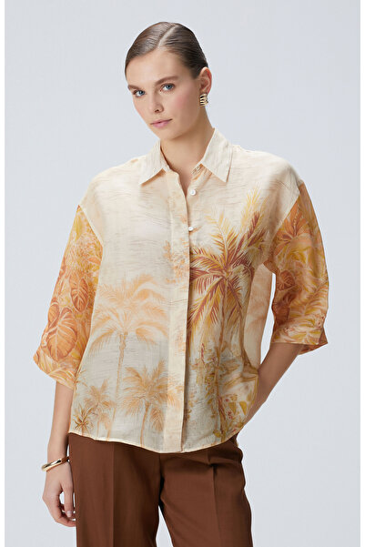 Network Limited Sarı Desenli Gömlek