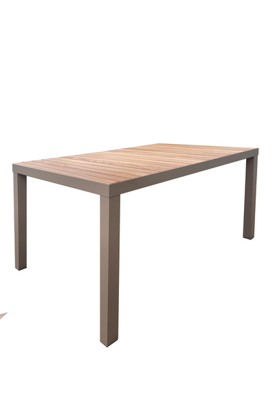 Aluseat Iroko Tablalı Alüminyum Masa 80x120 Capicino