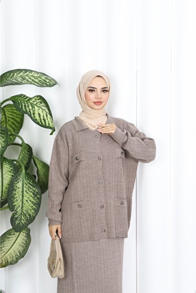 NİSUM MODA Pocket Detail Skirt Kit Set