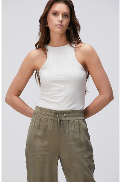 Network Bej Melanj Bodysuit T-shirt