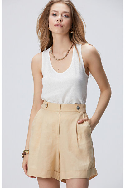 Network Kırık Beyaz Keten Mix T-shirt