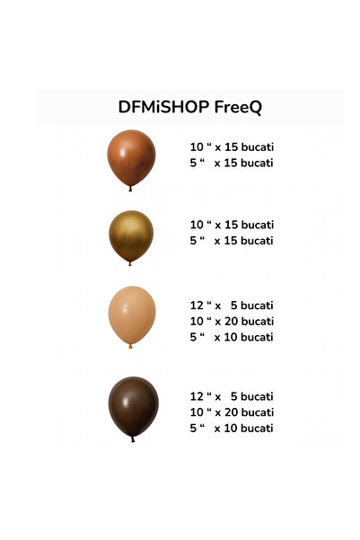 DFMiSHOP FreeQ Set Baloane Decorative DFMiSHOP FreeQⓇ PD0041