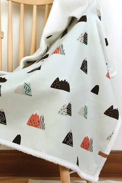 HAMUR Fluffy Baby Blanket 80X100 cm Poyraz Swaddle Stroller Double-Sided Sheep Hair Blanket 100X80