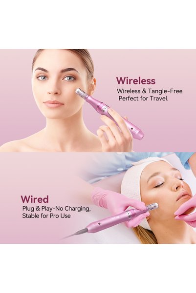 Dr Pen Ultima Dr. Pen M7 Ultima – Aparat profesional 2-în-1 Microneedling (MTS) & Micropigmentare (PMU), Roz