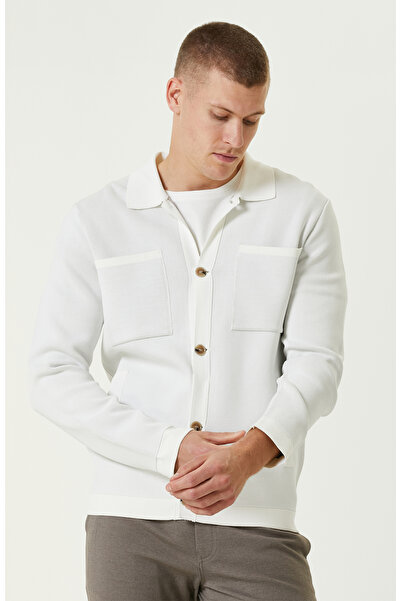 Network Ekru Yün Karışımlı Triko Ceket