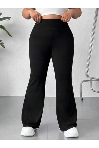 Lesa Wear büyük beden yüksek bel toparlayıcı ve sıkılaştırıcı ispanyol paça tayt, büyük beden spor tayt