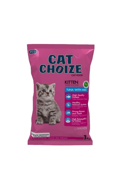 Cat Choize طعام القطط الصغيرة تونة مع حليب 1 كجم