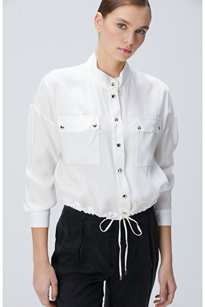 Network Beyaz Cupro Gömlek