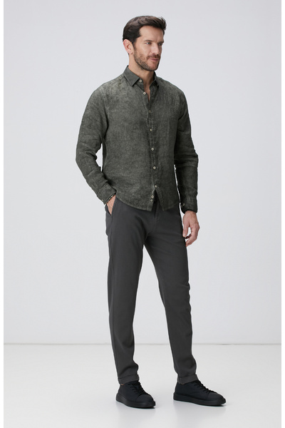 Network Haki Keten Gömlek