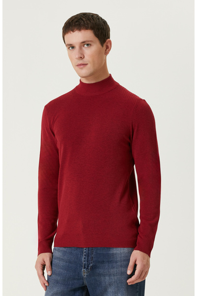 Network Kırmızı Basic Triko Kazak