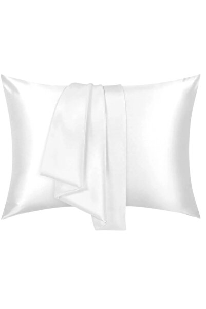 Rotixfy Față de pernă din satin, albă, 51x76 cm, luxoasă și durabilă