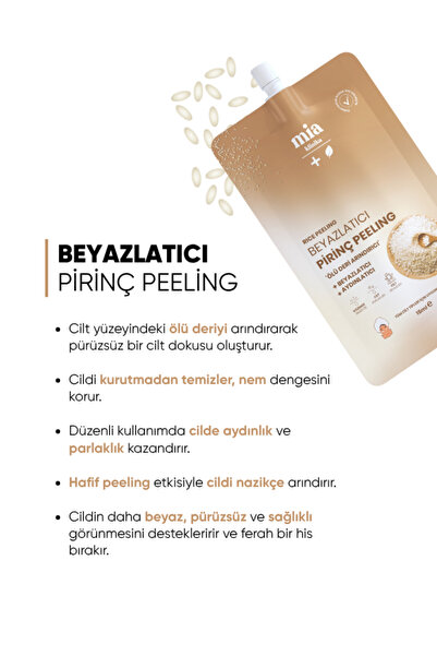 mia klinika Aydınlatıcı ve Beyazlatıcı Pirinç Peeling 15 ML