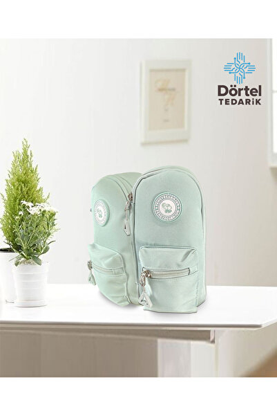 Dörtel Tedarik حافظة أقلام من القماش بسحاب من إلفنت 2، حقيبة أقلام باللون الفيروزي