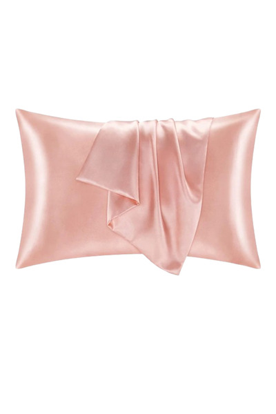 Rotixfy Față de pernă din satin, roz deschis, 51x76 cm, luxoasă, durabilă, an...