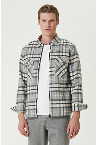 Network Siyah Gri Ekose Desenli Gömlek
