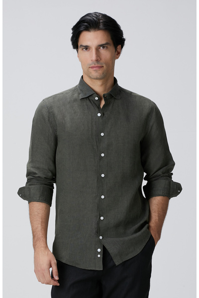 Network Haki Keten Gömlek