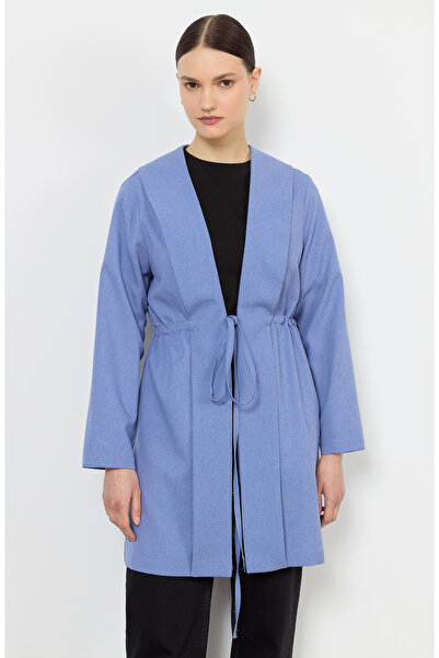 Fatma Atasoy Bel Büzgülü Mavi Giy Çık