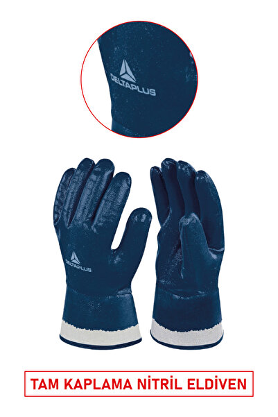 Delta Plus N1175 Nitril Tam Kaplama İş Eldiveni | Petrolcü Tipi No:10