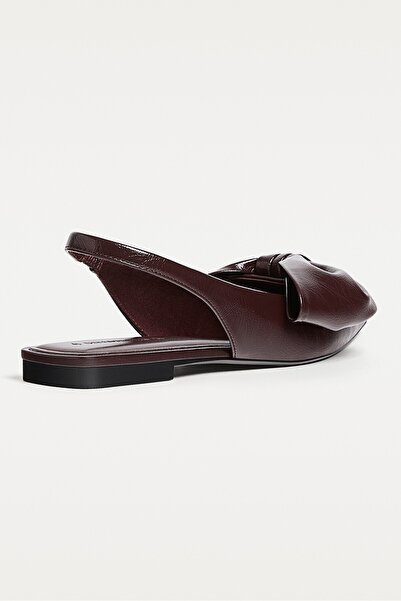 Stradivarius Fiyonklu açık topuklu babet