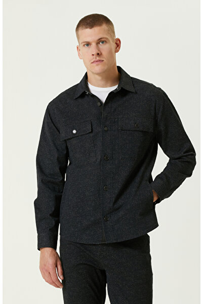 Network Siyah Denim Görünümlü Dış Gömlek