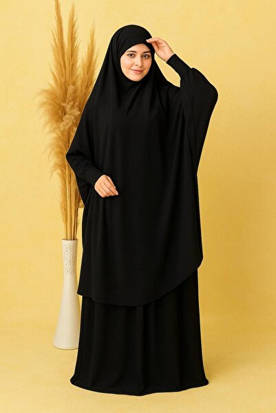 Şahane 2 Parçalı Kadın Yazlık Çarşaf Hijab Üst Parça Uzunluğu