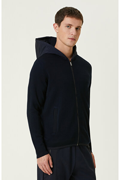 Network Lacivert N-Tech Yün Karışımlı Hırka