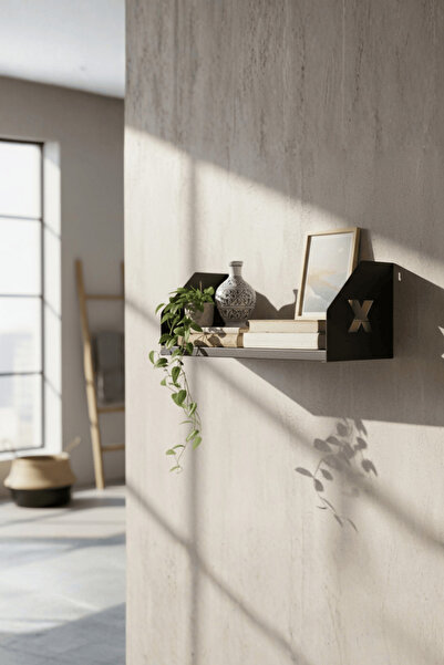 Arnell Duvar Rafı Metal Raf Kitaplık Aksesuar Düzenleyici Su Terazisi Hediye ...