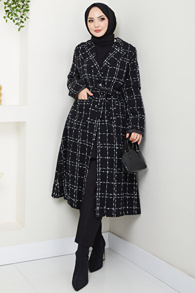 Feiza Collection Kuşaklı Kaban - Siyah