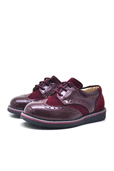 Rakerplus Hidra Claret Red Patent Leather Laced Classic Baby Boy Shoes