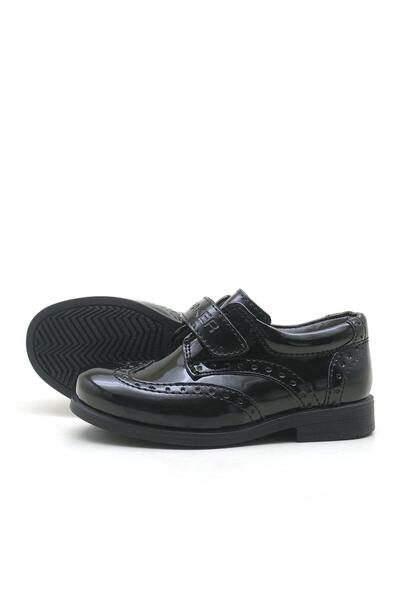 Rakerplus Titan Black Patent Leather Velcro Baby Boy Shoes