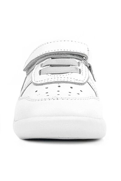 Rakerplus Genuine Leather White Anatomical Baby Sports Shoes