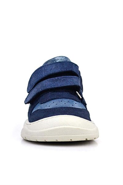 Rakerplus Schaggy Genuine Leather Navy Blue Shiny Baby Sneakers