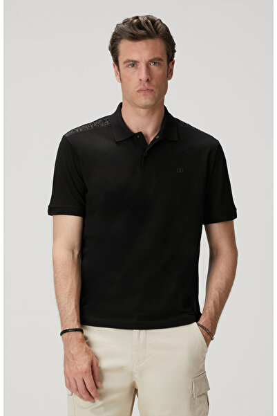 Network Siyah Polo Yaka T-shirt