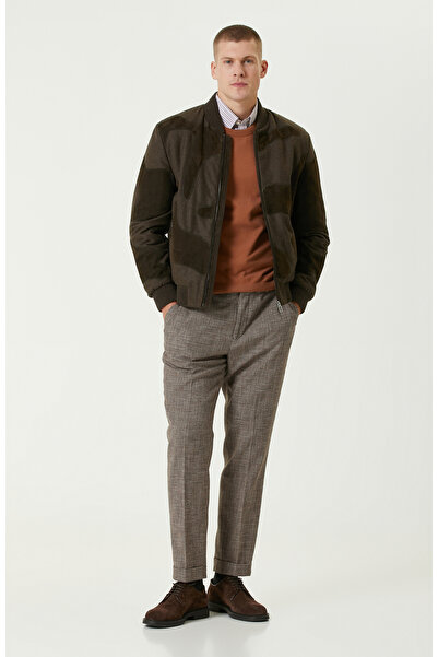 Network Kahverengi Keten Karışımlı Kazayağı Pantolon