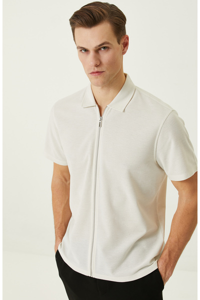 Network Ekru Polo Yaka T-Shirt
