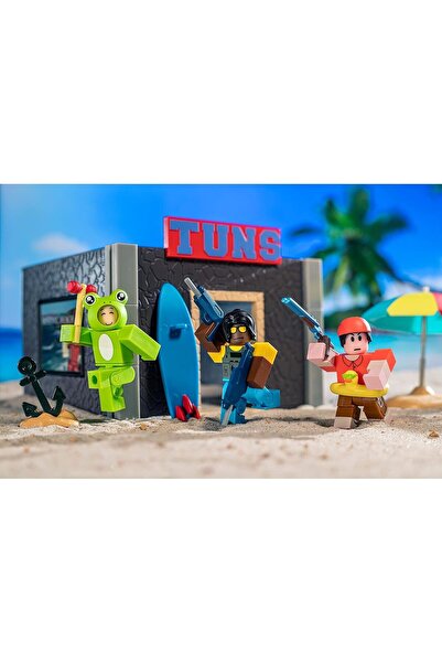 Roblox ROB0599 Action Collection-Arsenal: Operation Beach Day Deluxe Playset [Includes Exclusive Vir