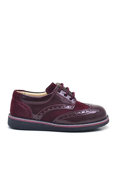 Rakerplus Hidra Claret Red Patent Leather Laced Classic Baby Boy Shoes