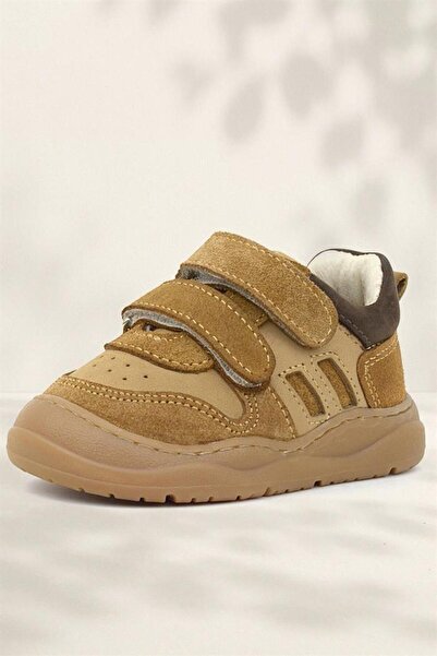 Rakerplus Schaggy Baby Sneakers - Genuine Leather, Tan Brown