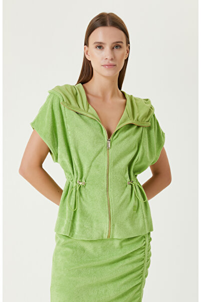 Network Yeşil Penye Havlu Sweatshirt