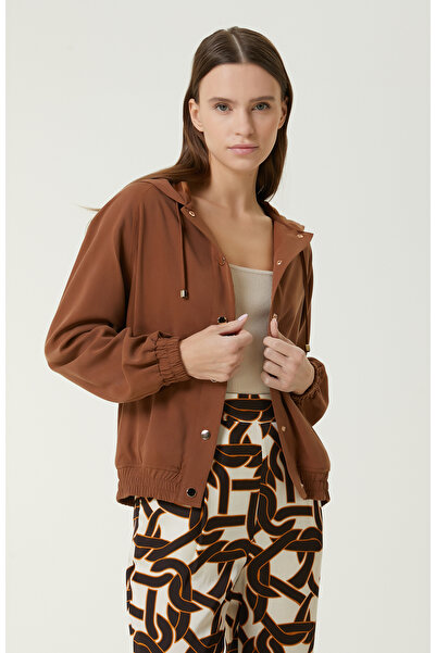 Network Kahverengi Kapüşonlu Mont