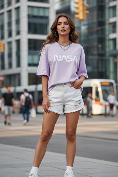 UNCİA OUTDOORS MALOÇBEY ліловий колір з принтом oversize унісекс базовий о-по...