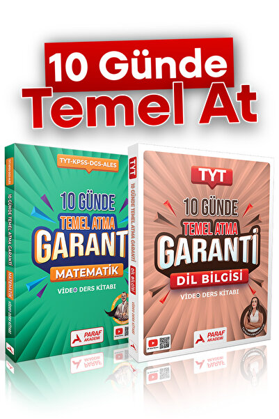 paraf yayınları Temel Atma Matematik ve Temel Atma Dil Bilgisi Video Ders Kitabı