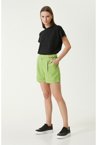 Network Neon Yeşil Pileli Pantolon