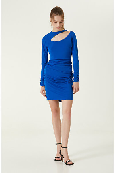 Network Saks Uzun Kollu Jarse Elbise